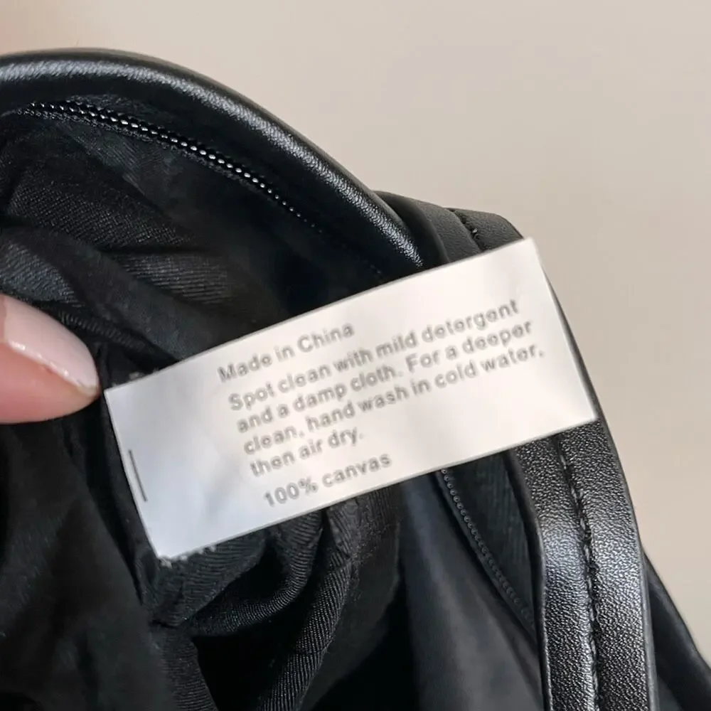 NEW CLEOBELLA Large Canvas Tote in Black with Vegan leather trim fabfitfun box
